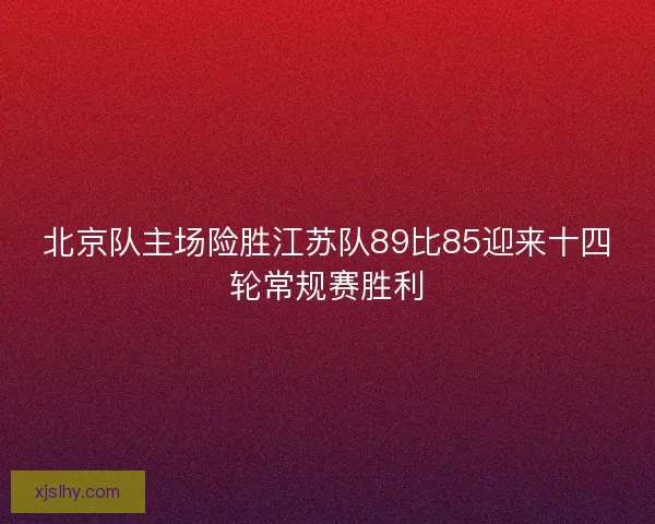北京队主场险胜江苏队89比85迎来十四轮常规赛胜利