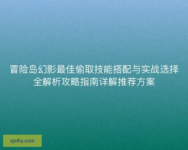 冒险岛幻影最佳偷取技能搭配与实战选择全解析攻略指南详解推荐方案